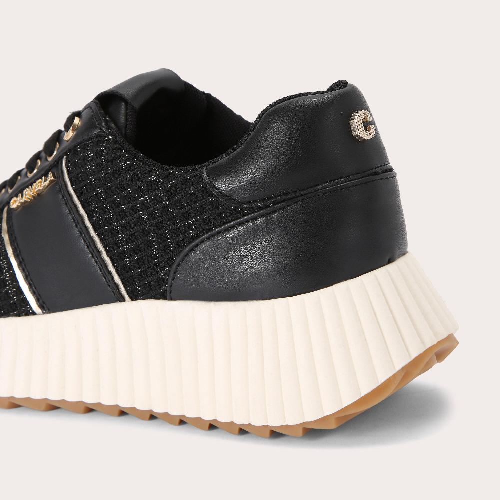 Carvela AVENUE Black Fabric Trainer By CARVELA