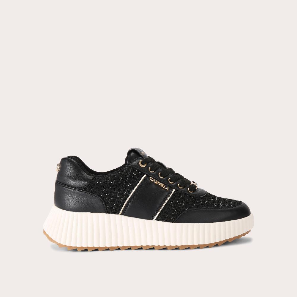 carvela AVENUE Black Fabric Trainer by CARVELA