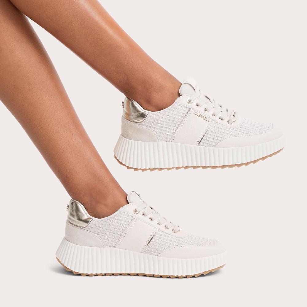 Carvela AVENUE White Fabric Trainers By CARVELA