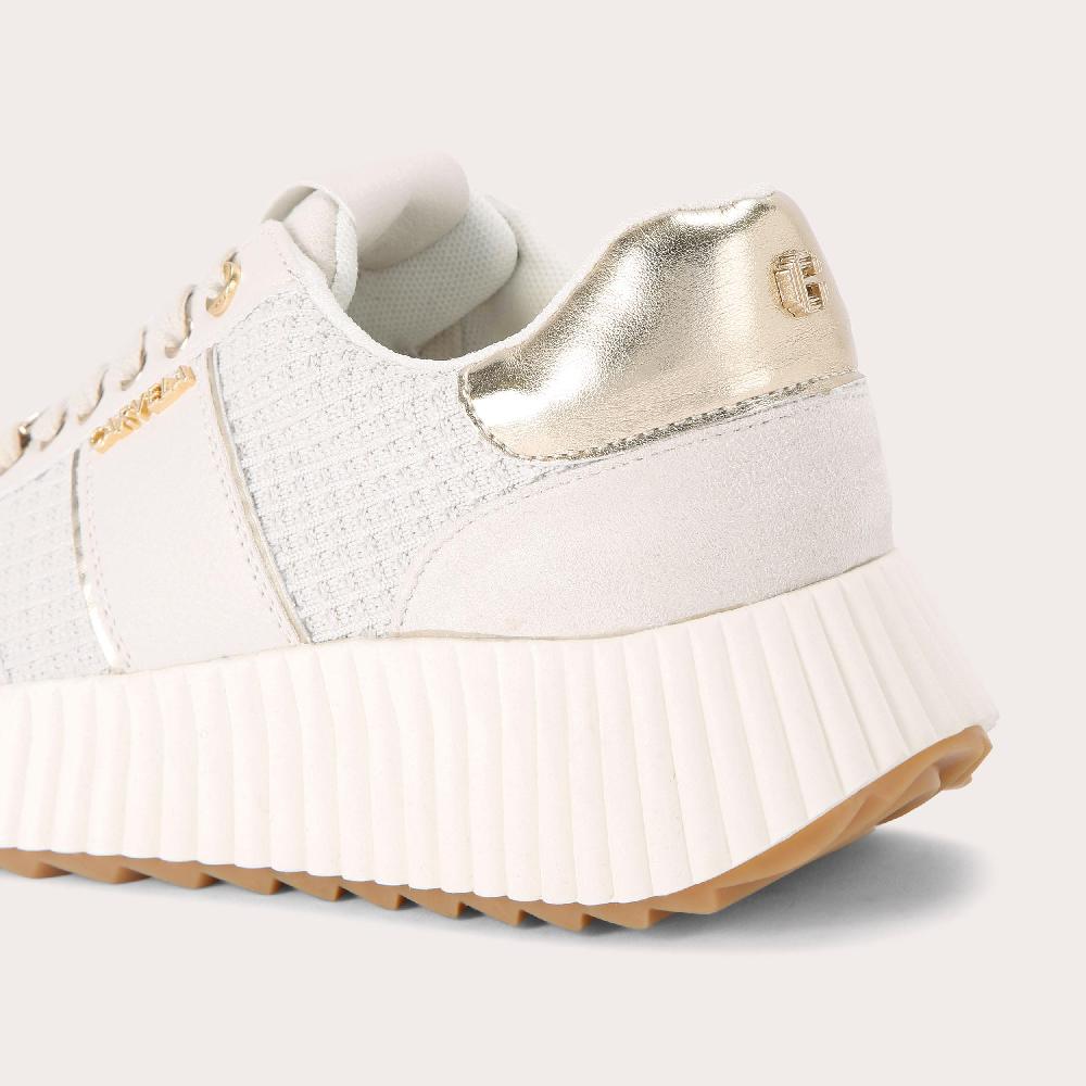 Carvela AVENUE White Fabric Trainers By CARVELA