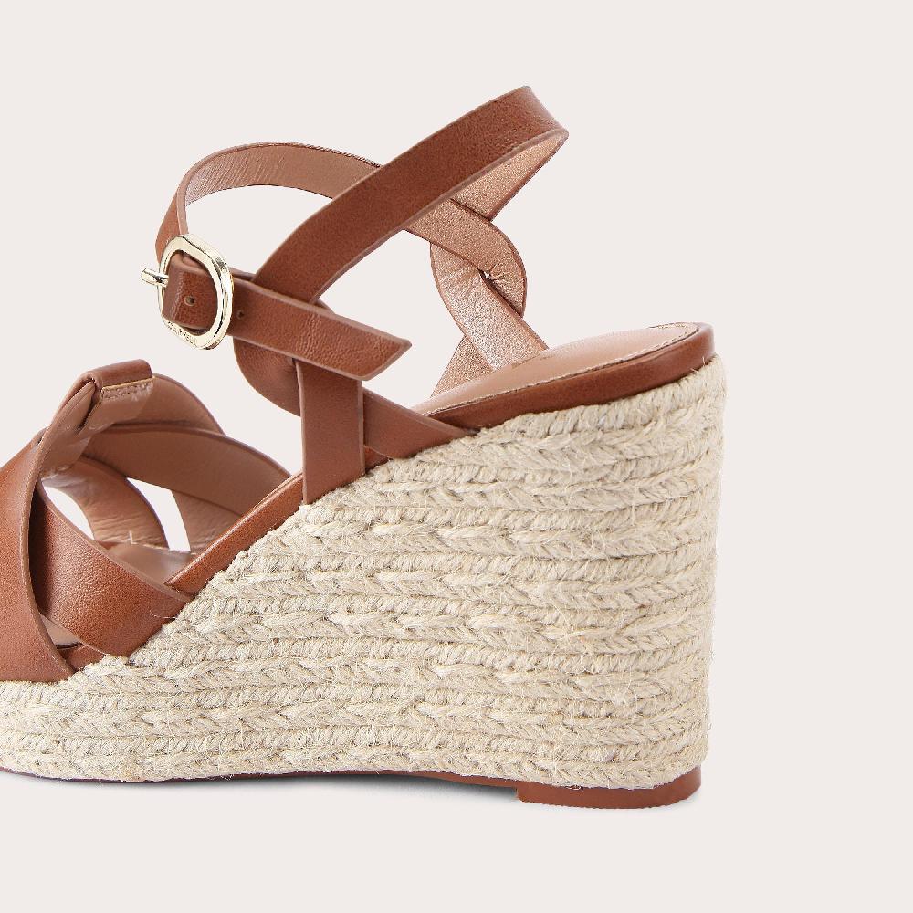 Carvela BRAVO WEDGE Tan Wedge Heel By CARVELA