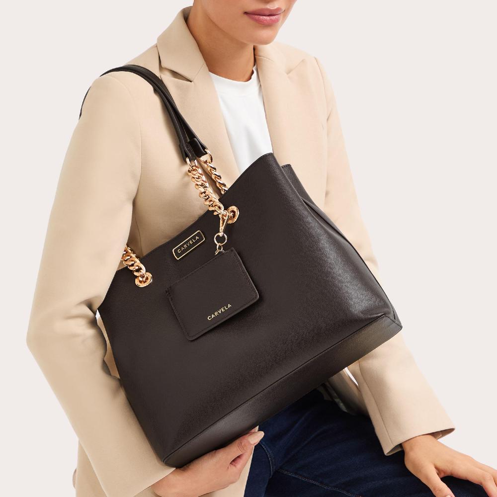 Carvela CAMMIE 3 Dark Brown Tote Bag By CARVELA