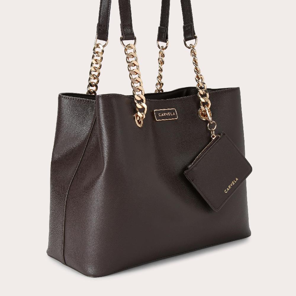 Carvela CAMMIE 3 Dark Brown Tote Bag By CARVELA