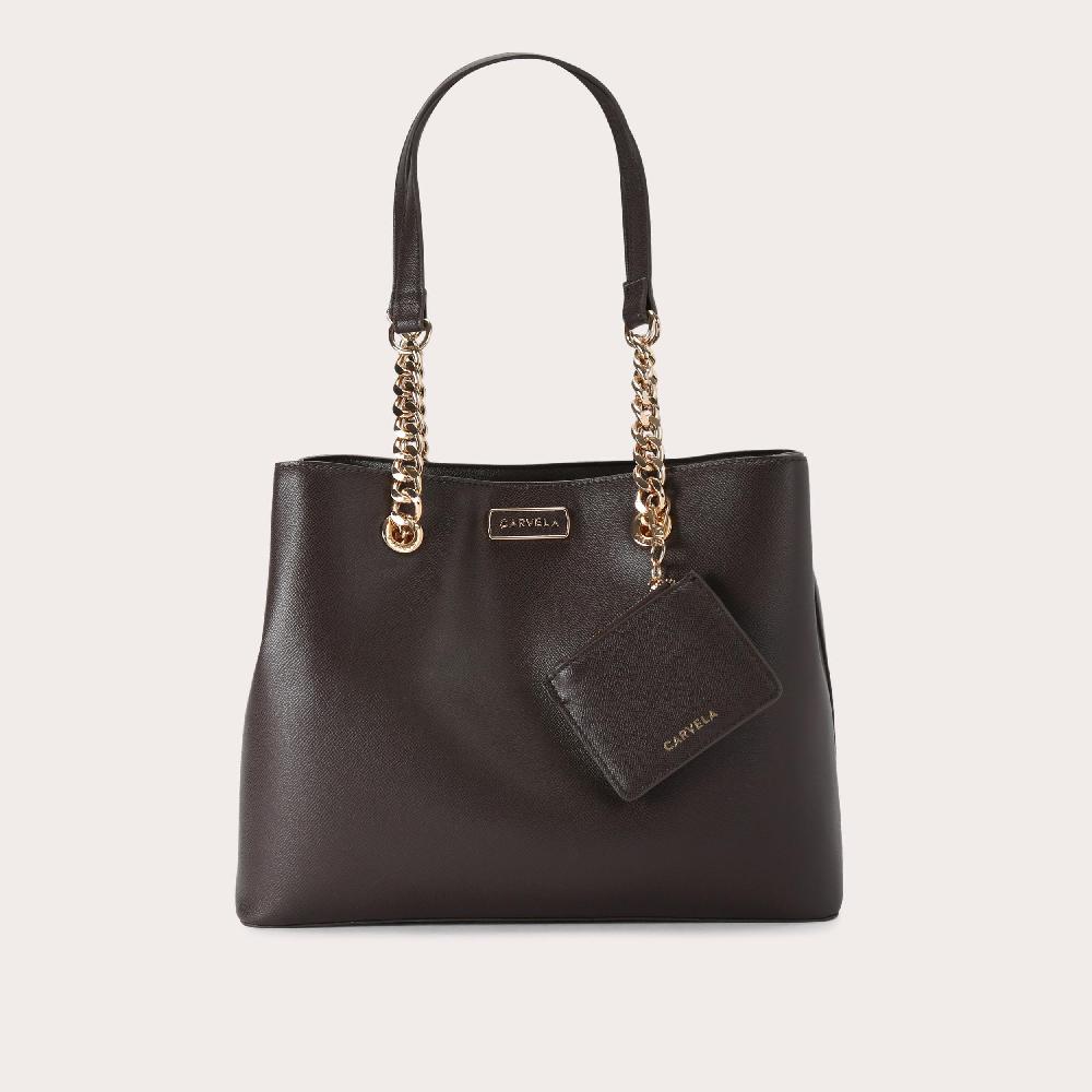 carvela CAMMIE 3 Dark Brown Tote Bag by CARVELA