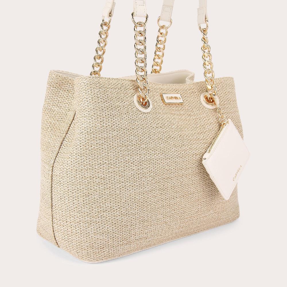 Carvela CAMMIE 3 Natural Woven Tote Bag By CARVELA