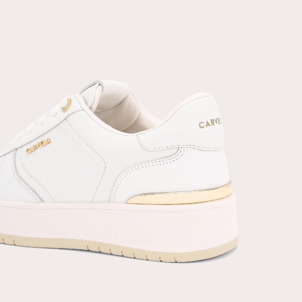 Carvela CHARM White Leather Trainer By CARVELA