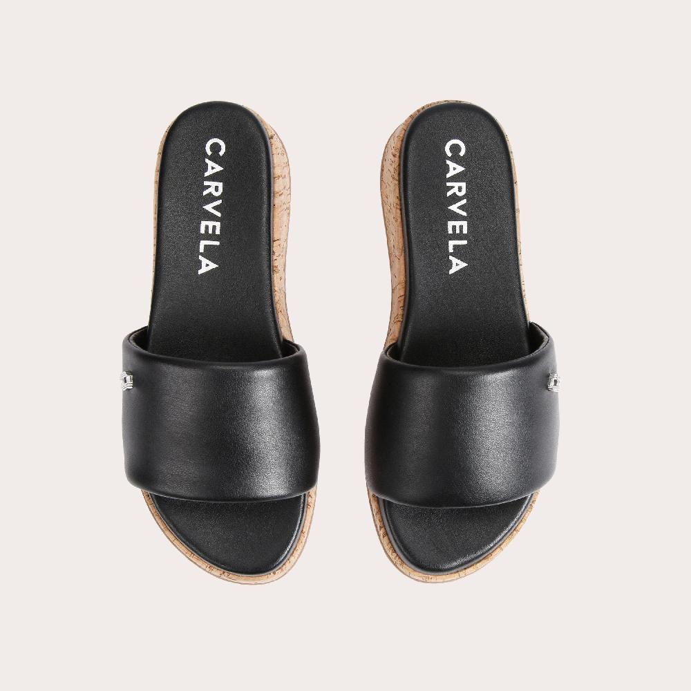 Carvela CLOUD MULE Black Sandals By CARVELA