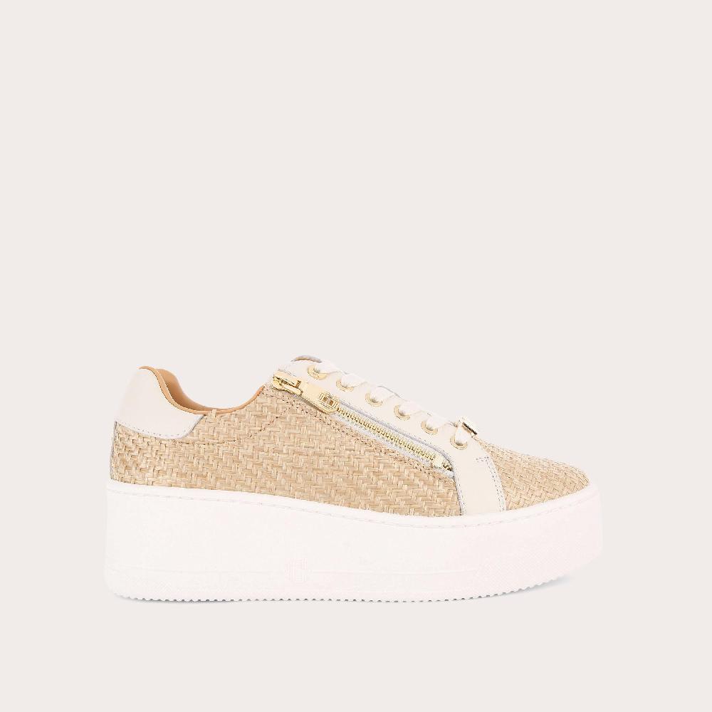 carvela CONNECTED ZIP Raffia Trainers by CARVELA
