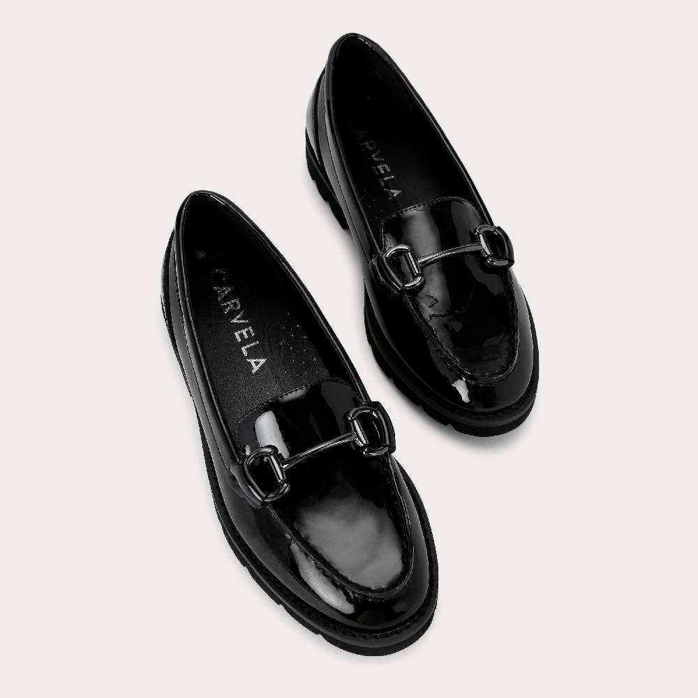 Carvela CROWN Black Patent Loafer By CARVELA