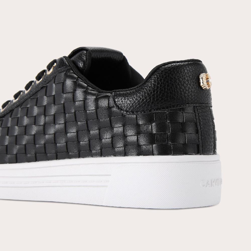 Carvela DAZE WEAVE Black Woven Trainers By CARVELA