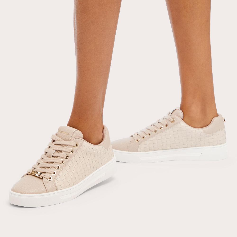 Carvela DAZE WEAVE Taupe Woven Trainer By CARVELA