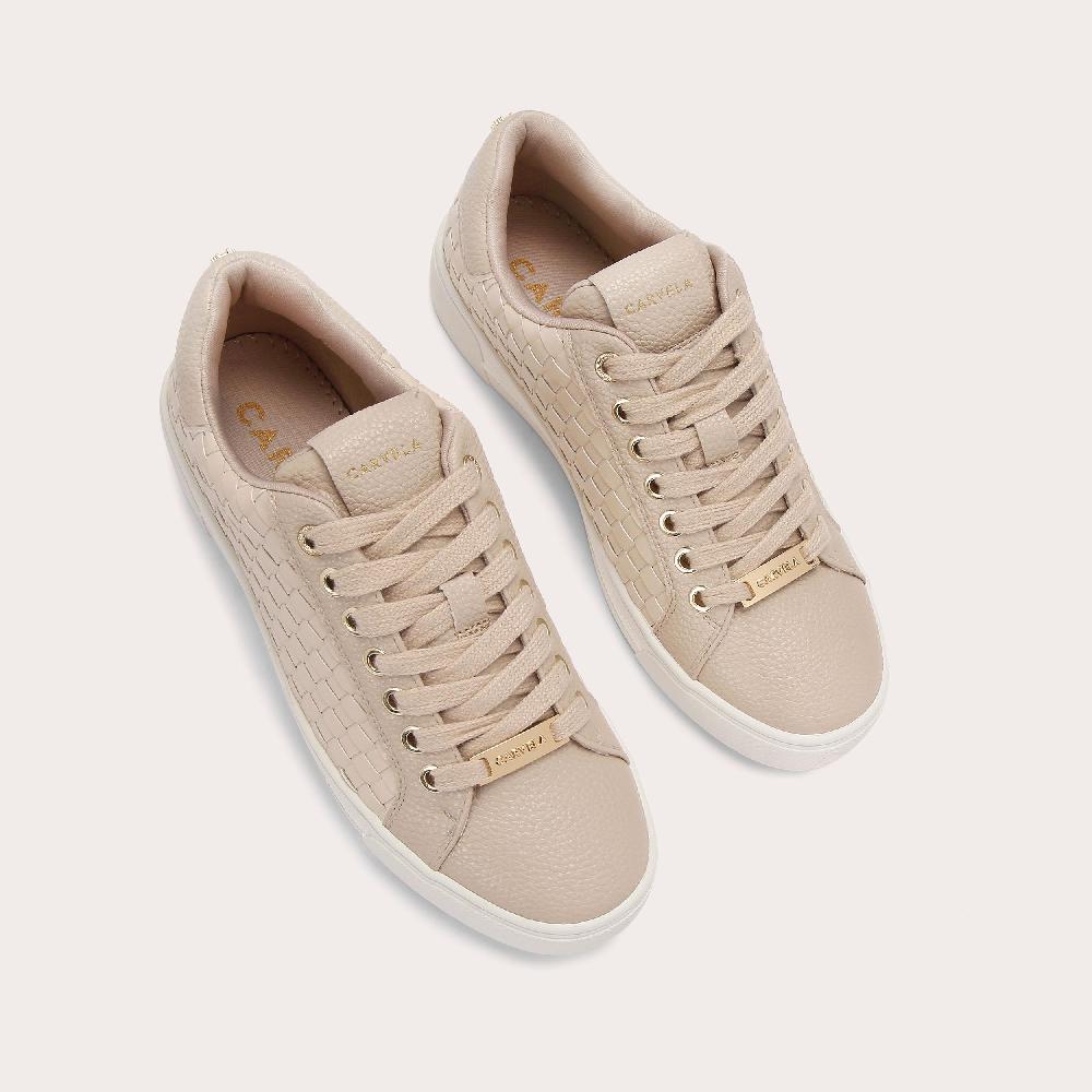 Carvela DAZE WEAVE Taupe Woven Trainer By CARVELA