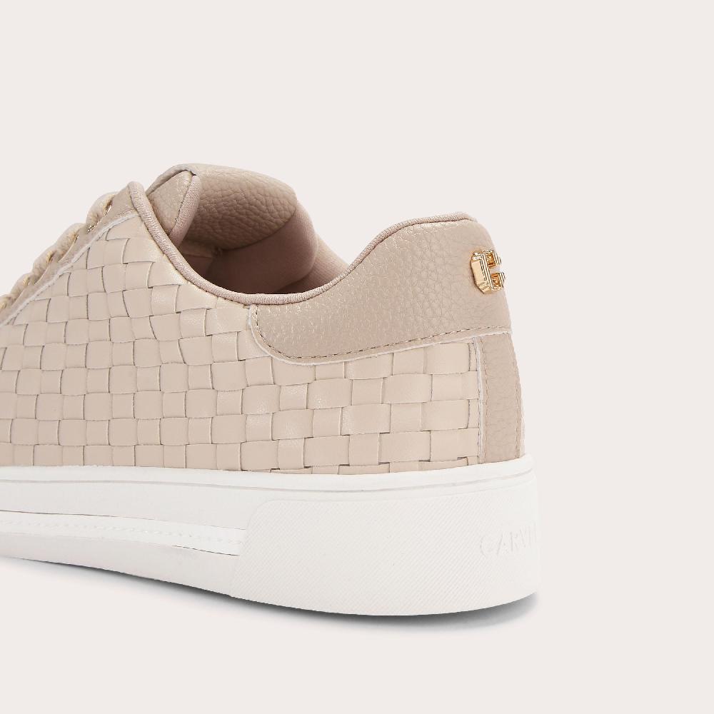 Carvela DAZE WEAVE Taupe Woven Trainer By CARVELA
