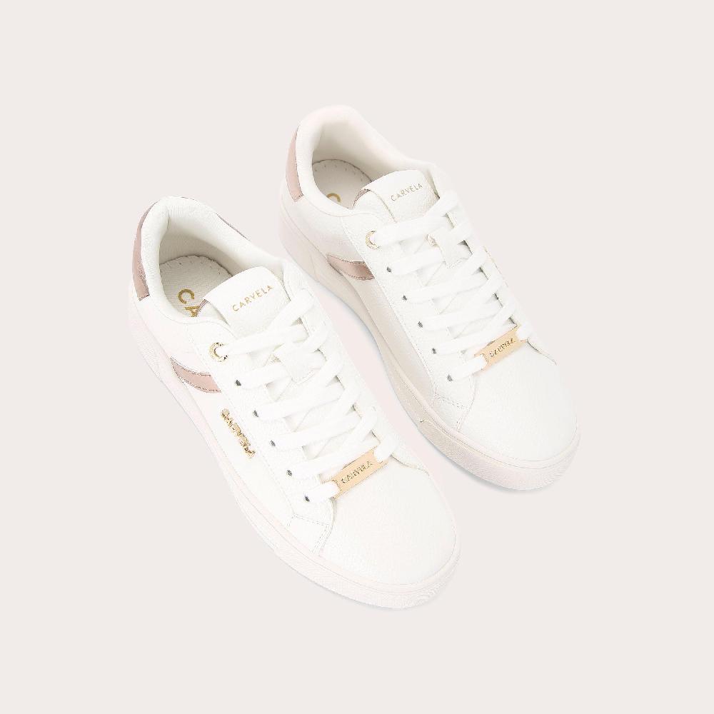 Carvela DAZE White Metallic Trainers By CARVELA