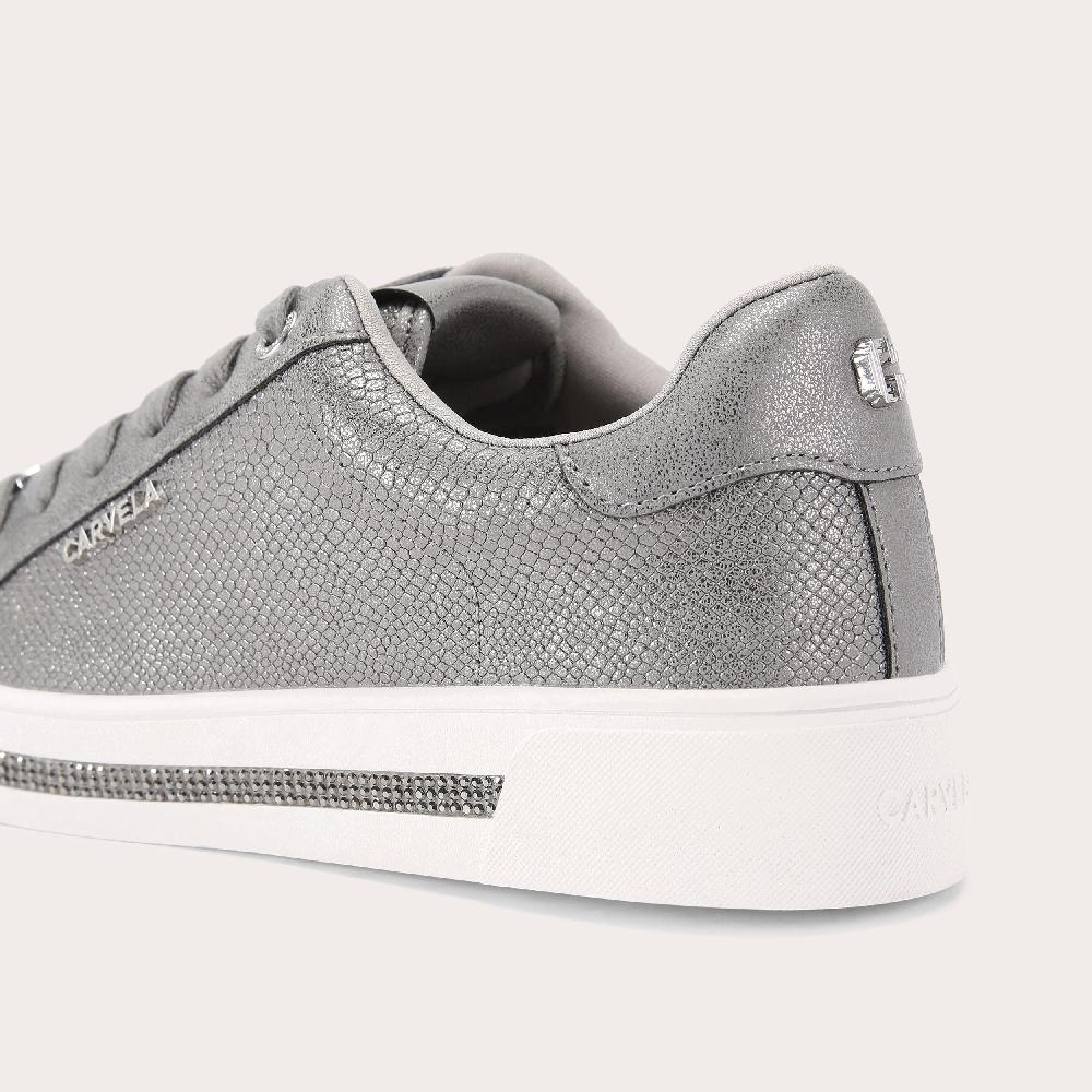 Carvela DIAMOND Grey Shiny Trainer By CARVELA