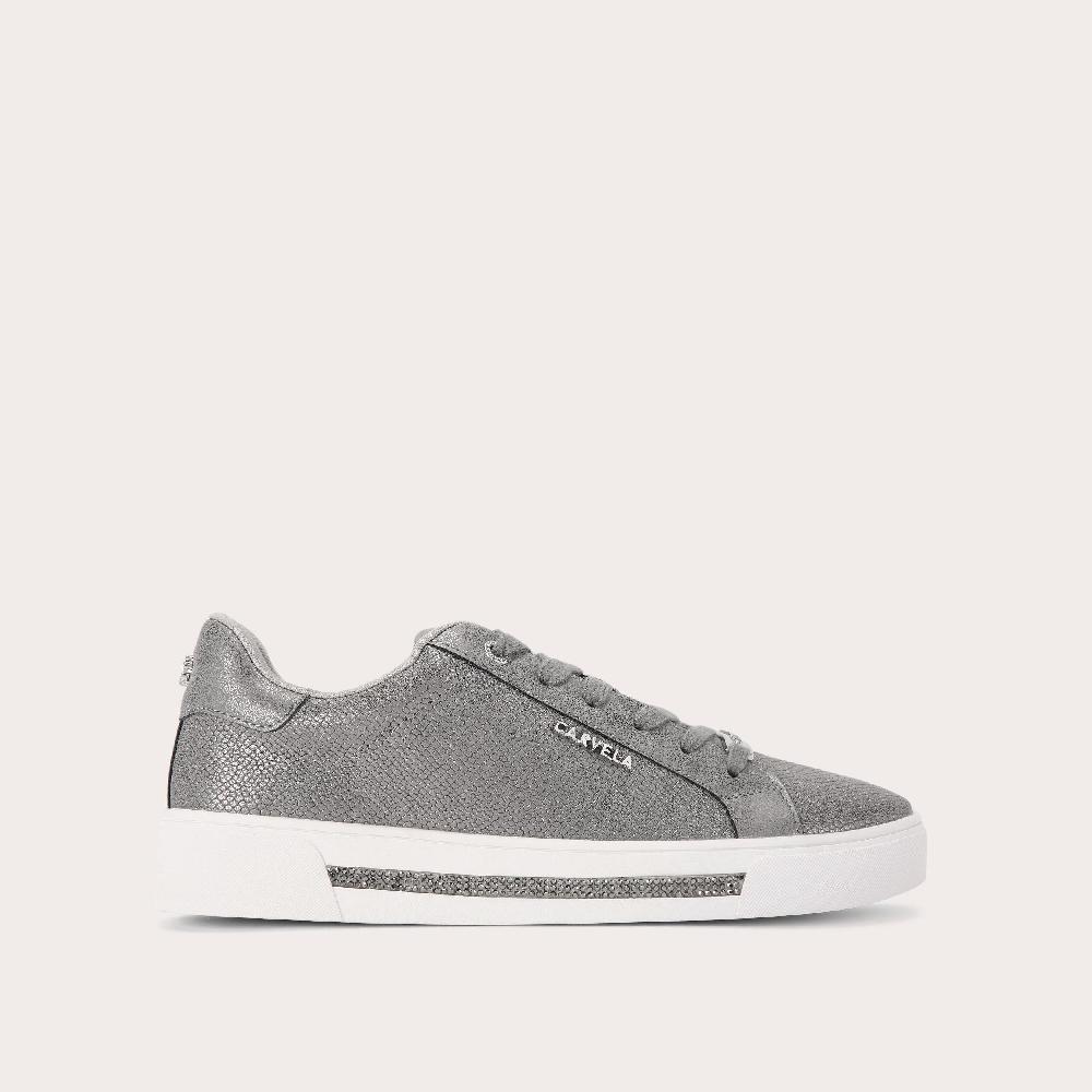 carvela DIAMOND Grey Shiny Trainer by CARVELA