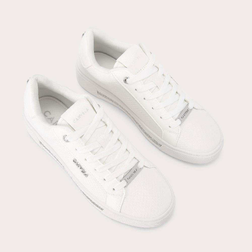 Carvela DIAMOND White Lizard Trainer By CARVELA