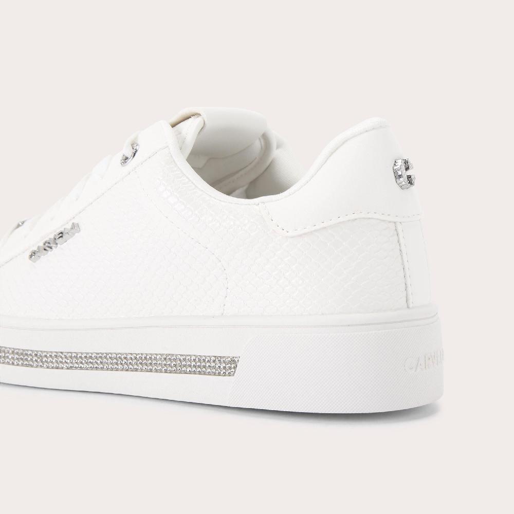 Carvela DIAMOND White Lizard Trainer By CARVELA