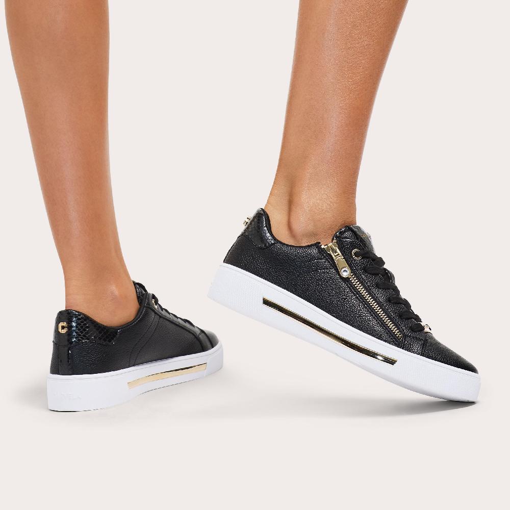 Carvela DIAMOND ZIP Black Zip Trainer By CARVELA