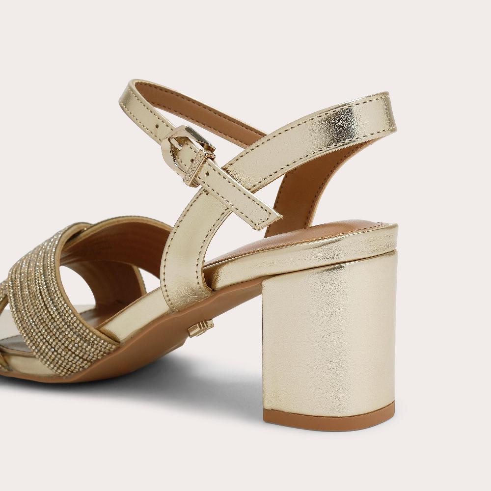 Carvela DIVINE BLOCK Gold Block Heel By CARVELA