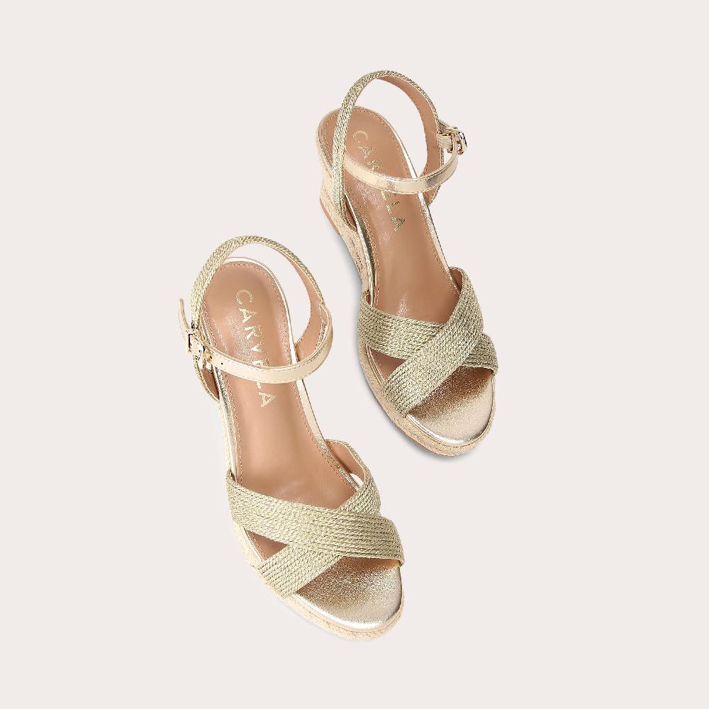 Carvela DIVINE Gold Wedge Heels By CARVELA