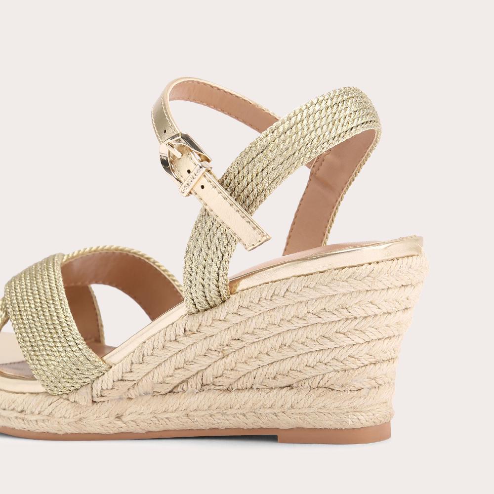 Carvela DIVINE Gold Wedge Heels By CARVELA