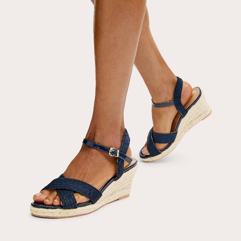 Carvela DIVINE Navy Rope Wedge Heels By CARVELA