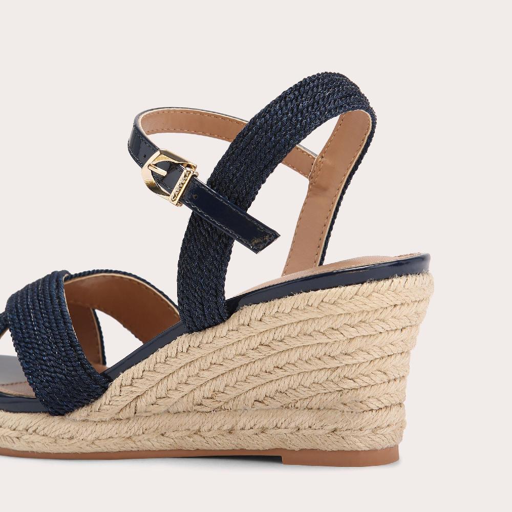 Carvela DIVINE Navy Rope Wedge Heels By CARVELA