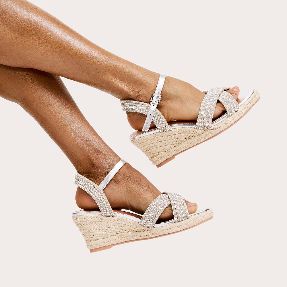 Carvela DIVINE Silver Crystal Heel By CARVELA