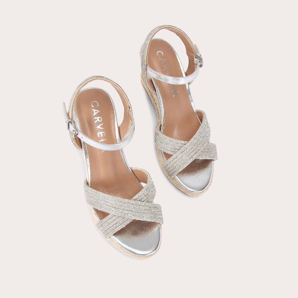 Carvela DIVINE Silver Crystal Heel By CARVELA