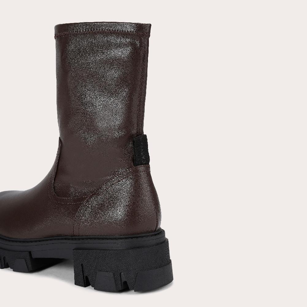 Carvela EXPLORER SOCK Brown Patent Boot By CARVELA