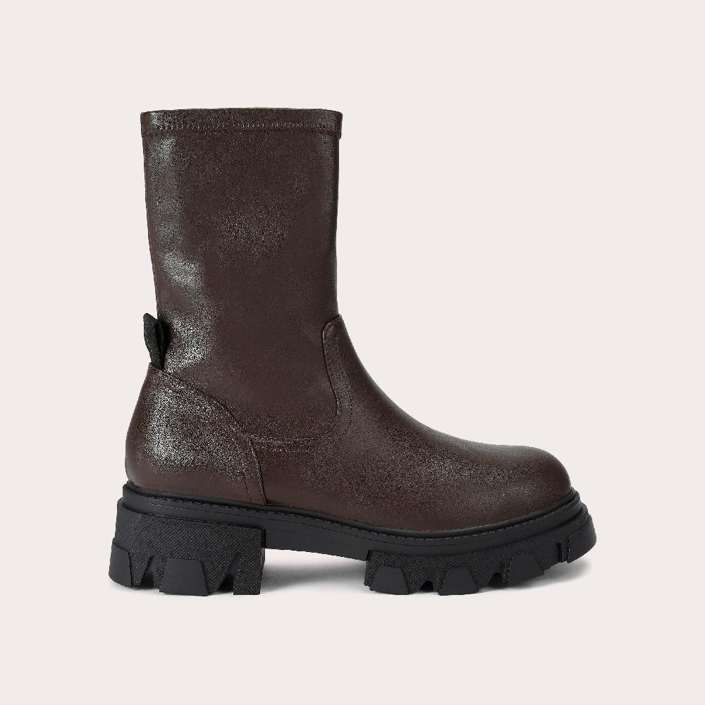 carvela EXPLORER SOCK Brown Patent Boot by CARVELA