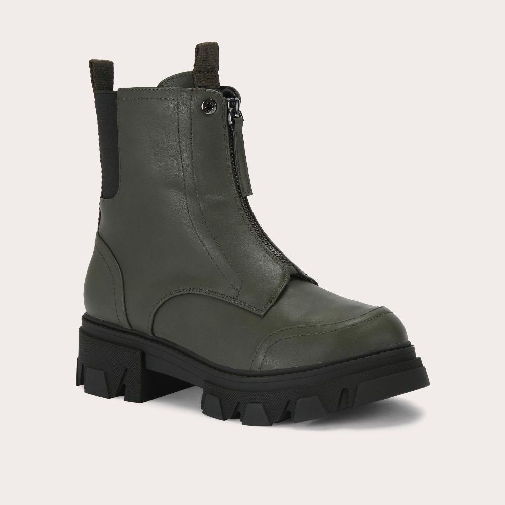 Carvela EXPLORER ZIP Khaki Chelsea Boot By CARVELA