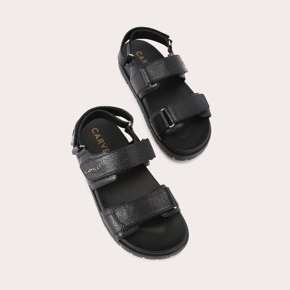 Carvela FAME Black Velcro Sandal By CARVELA