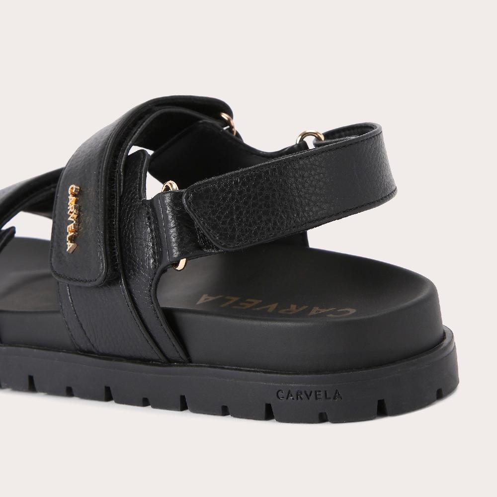 Carvela FAME Black Velcro Sandal By CARVELA