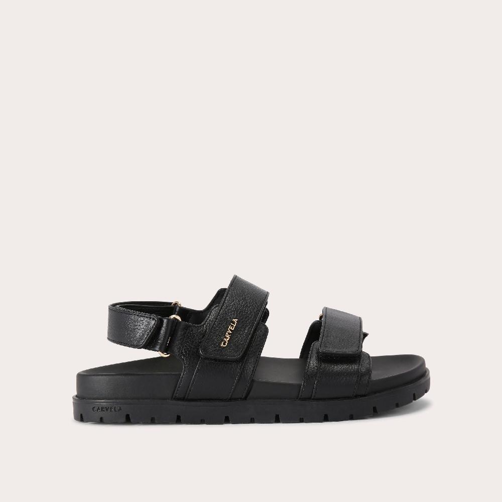 carvela FAME Black Velcro Sandal by CARVELA