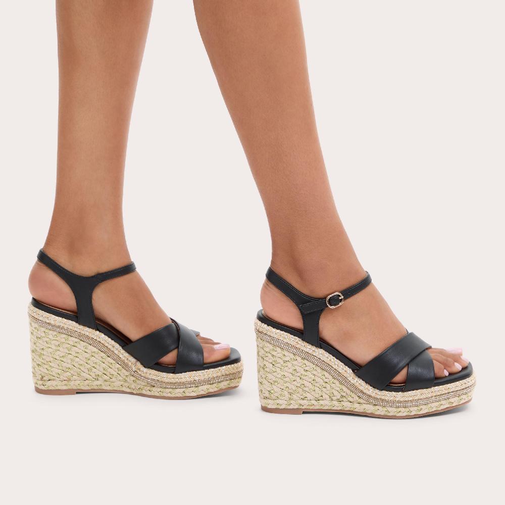 Carvela FASCINO WEDGE Black Wedge Heels By CARVELA