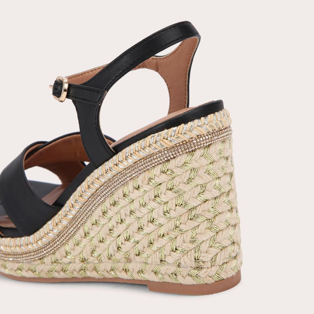 Carvela FASCINO WEDGE Black Wedge Heels By CARVELA