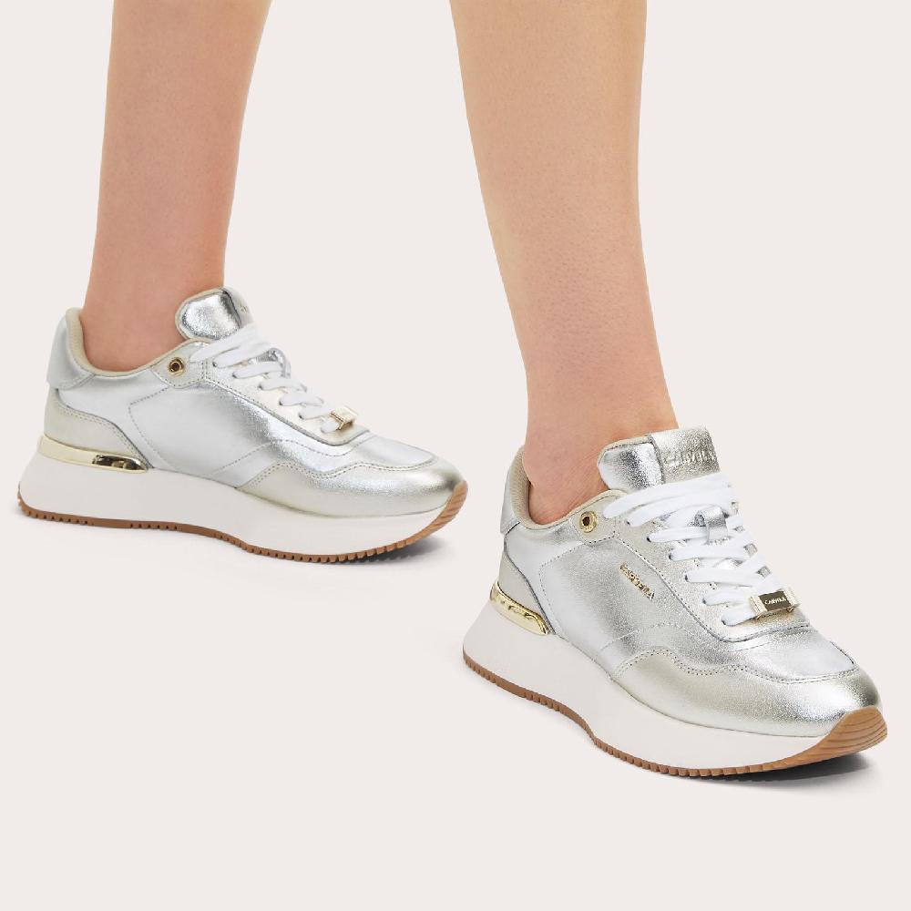 Carvela FLARE Silver Lace Up Trainer By CARVELA