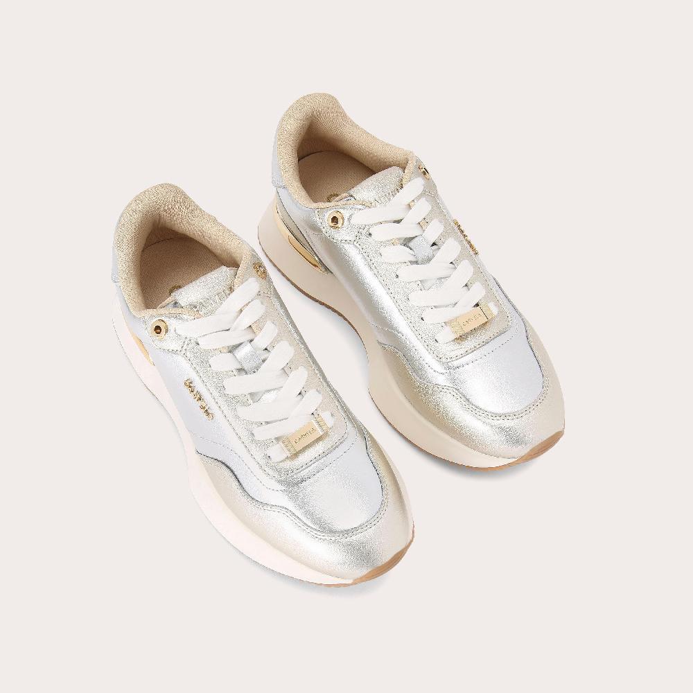 Carvela FLARE Silver Lace Up Trainer By CARVELA