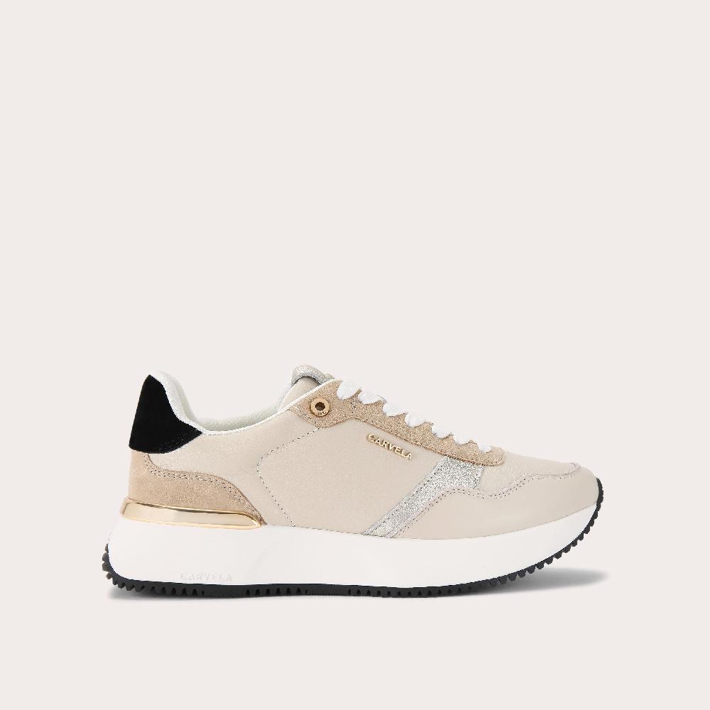 carvela FLARE Taupe Lace Up Trainer by CARVELA