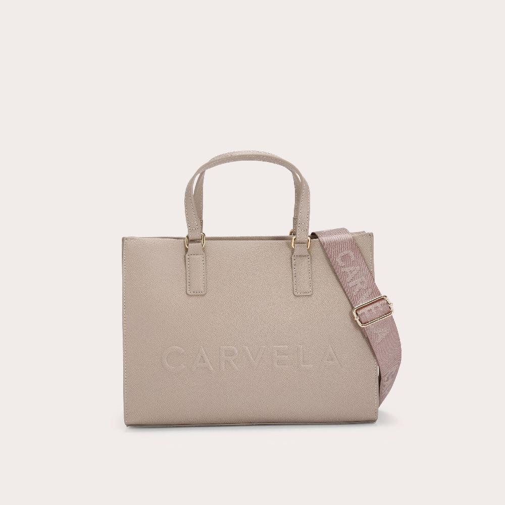 carvela FRAME MIDI TOTE Taupe Tote Bag by CARVELA