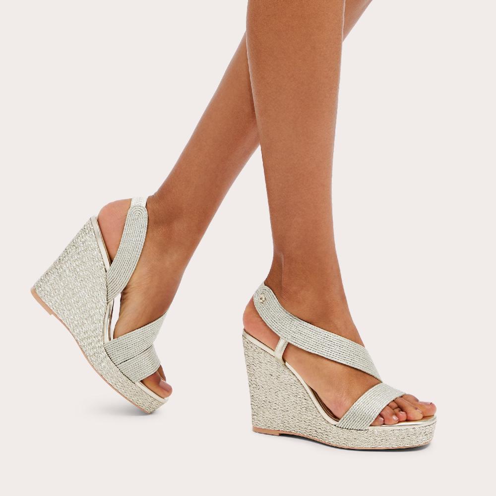 Carvela GALA WEDGE 110 Gold Heels By CARVELA