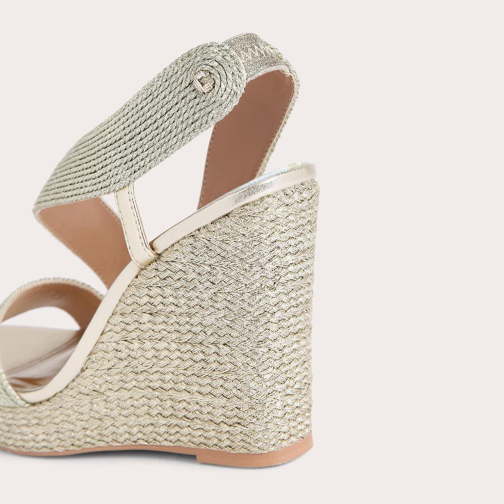 Carvela GALA WEDGE 110 Gold Heels By CARVELA