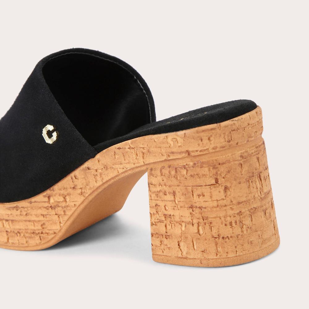 Carvela GENOVA Black Suede Cork Heels By CARVELA