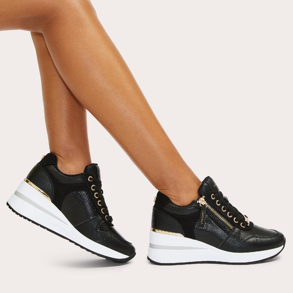 Carvela HIGH RISE Black Lace Up Trainer By CARVELA