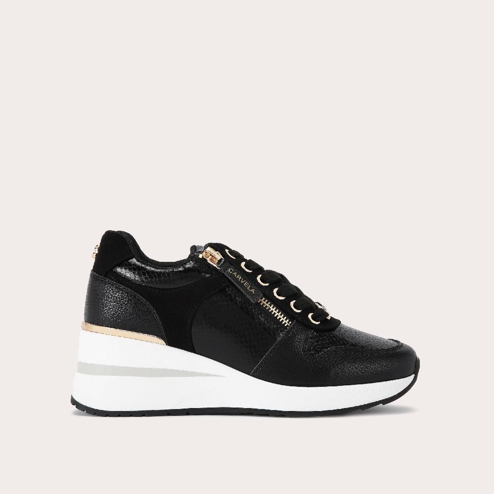 carvela HIGH RISE Black Lace Up Trainer by CARVELA