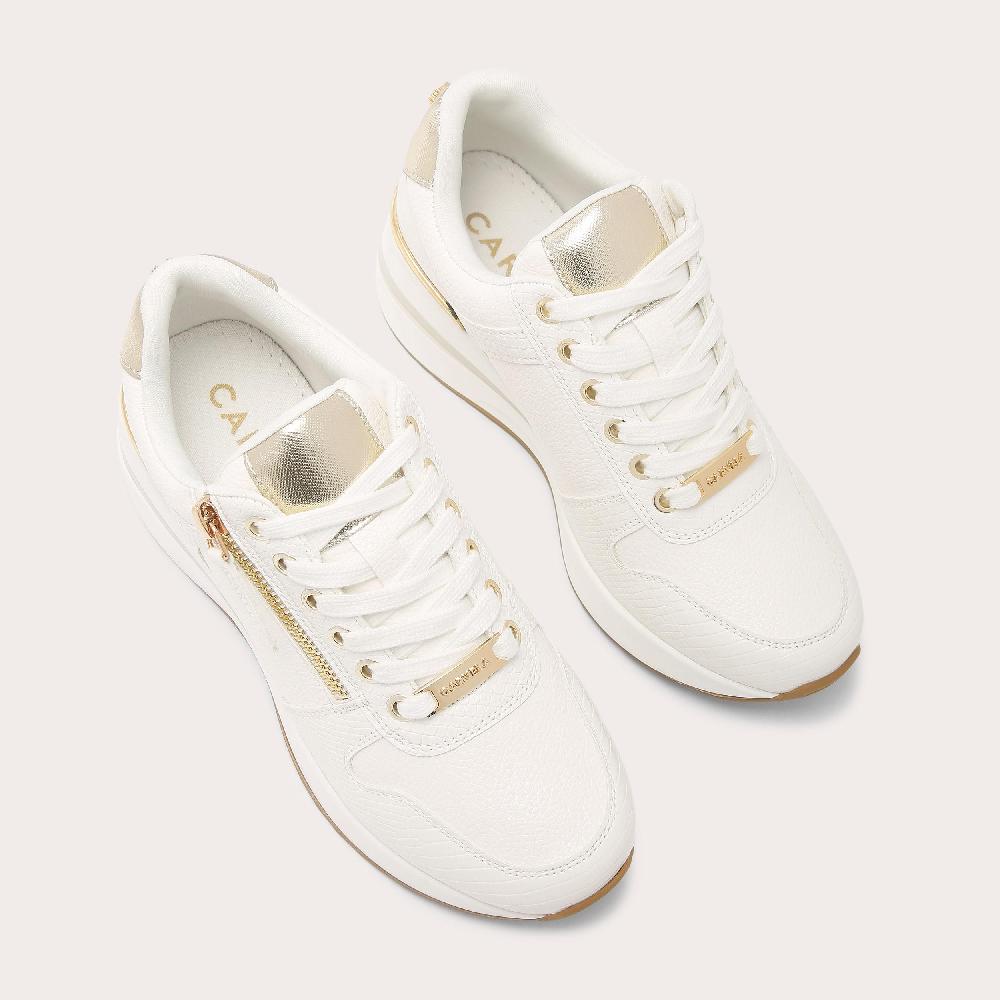 Carvela HIGH RISE White Lizard Trainer By CARVELA