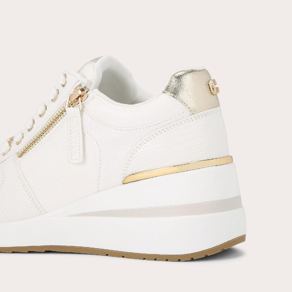 Carvela HIGH RISE White Lizard Trainer By CARVELA
