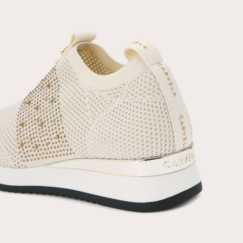 Carvela JANEIRO 2 Bone Knitted Trainer By CARVELA